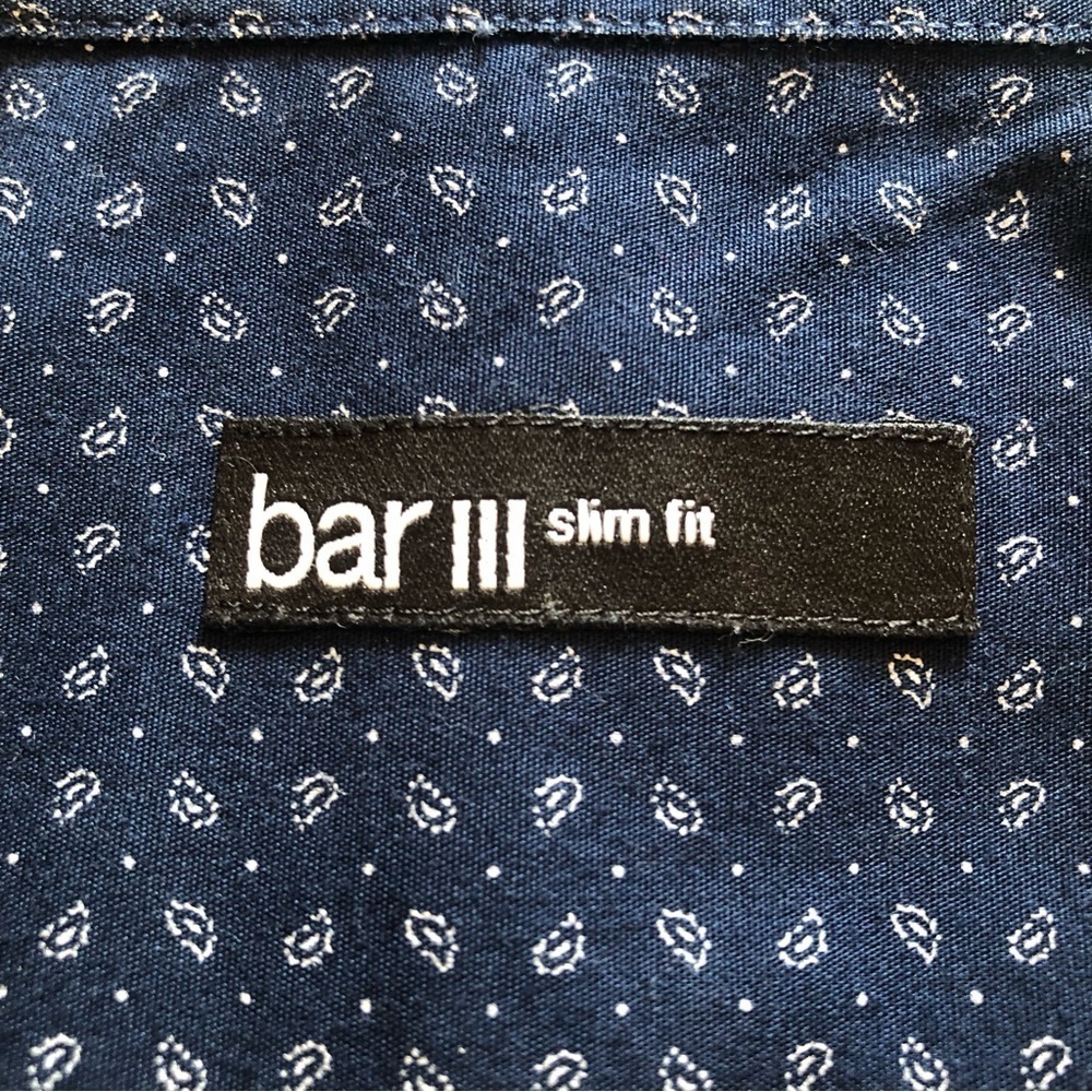 BAR III/Men’s Button Up Shirt/ Slim Fit / Easy Care/ 17-17.5 / 34-35 / XL - Picture 5 of 11